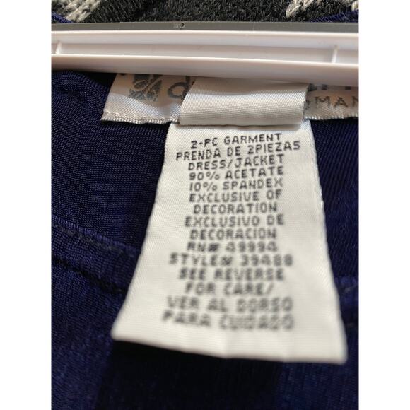 Dress Barn Navy Blue Velvet Maxi Dress Size 22 Sleeveless Evening - Picture 6 of 7